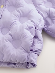 Little Bird Lilac Purple Heart Detail Padded Coat - Image 12 of 12