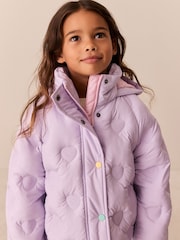 Little Bird Lilac Purple Heart Detail Padded Coat - Image 4 of 12