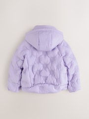 Little Bird Lilac Purple Heart Detail Padded Coat - Image 8 of 12
