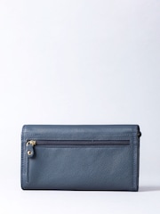 Lakeland Leather Dark Blue Small Flapover Purse - Image 2 of 4