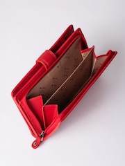 Lakeland Leather Red Medium Leather Tab Purse - Image 3 of 5