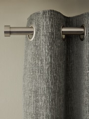 Green Heavyweight Chenille Blackout/Thermal Eyelet Curtains - Image 4 of 5