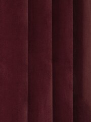 Burgundy Red Matte Velvet Blackout/Thermal Eyelet Curtains - Image 6 of 6