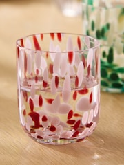 Nina Campbell Set of 4 Green/Pink Confetti Tumbler Glasses - Image 4 of 5