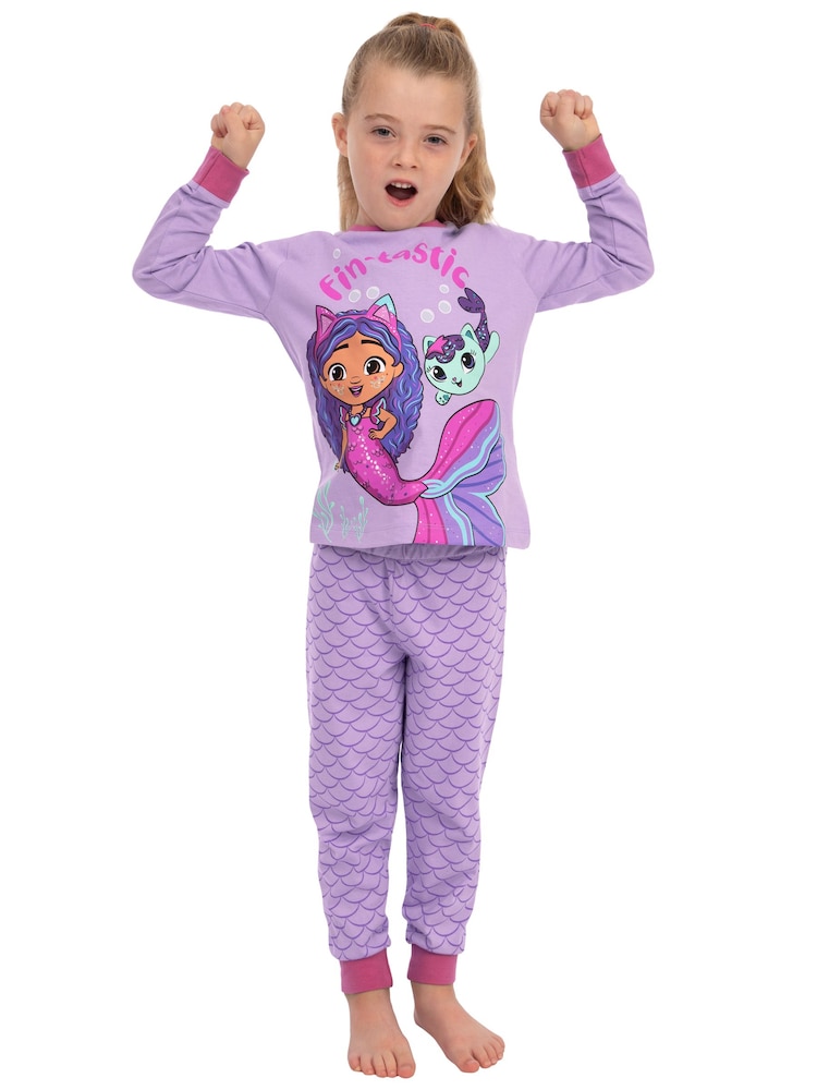 Character Purple Gabbys Doll House Long Mermaid Pyjamas Set - Image 12 of 12 Character Purple Gabbys Doll House Long Mermaid Pyjamas Set - Image 12 of 12
