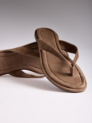 The Set Toe Thong Flat Sandals Tan Brown - Image 7 of 8