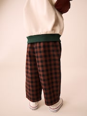 Brown Gingham Pull On Barrel Trousers (3mths-7yrs) - Image 3 of 4