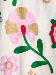 Joules White Embroidered Detail Jacket - Image 11 of 12