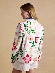 Joules White Embroidered Detail Jacket - Image 6 of 12