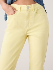 Lemon Yellow Mid Rise Stretch Bootcut Jeans - Image 4 of 9