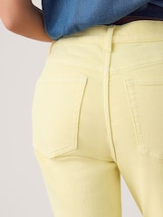 Lemon Yellow Mid Rise Stretch Bootcut Jeans - Image 5 of 9