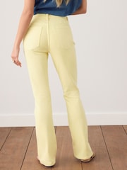 Lemon Yellow Mid Rise Stretch Bootcut Jeans - Image 6 of 9