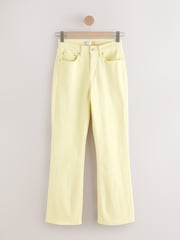 Lemon Yellow Mid Rise Stretch Bootcut Jeans - Image 7 of 9