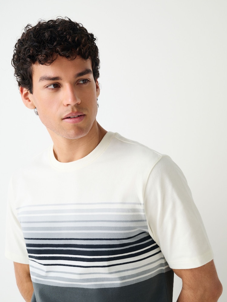 Monochrome Black, Grey, White Block T-Shirt - Image 4 of 4