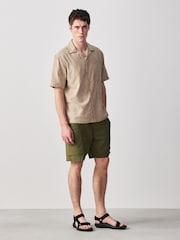 Neutral Sun Textured Embroidered Short Sleeve Shirt - Image 2 of 4
