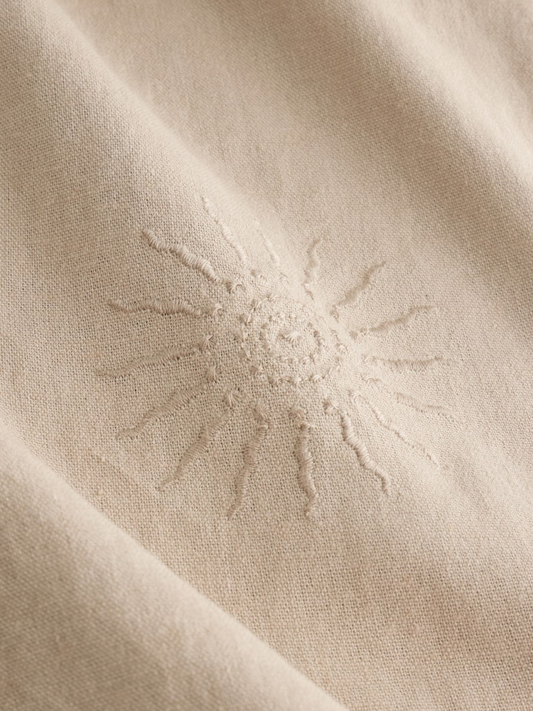 Neutral Sun Textured Embroidered Short Sleeve Shirt - Image 7 of 7