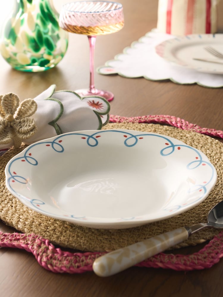 Nina Campbell Set of 4 Blue Pasta Bowls - Image 1 of 1