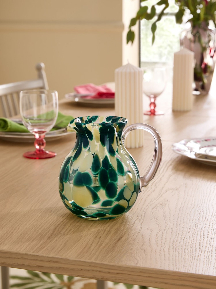 Nina Campbell Green Confetti Jug Vase - Image 2 of 4