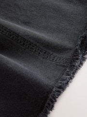 Washed Black Seamed Sleeveless Denim Maxi Dress - Image 3 of 3