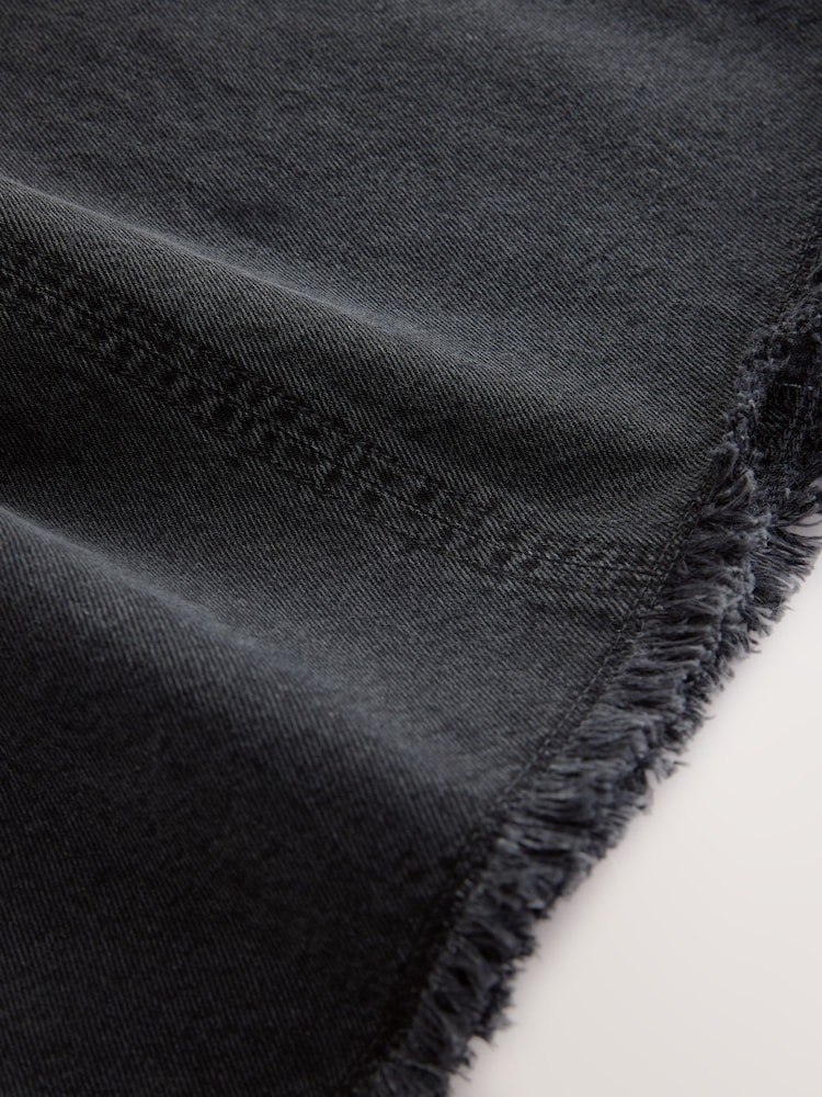 Washed Black Seamed Sleeveless Denim Maxi Dress - Image 7 of 7