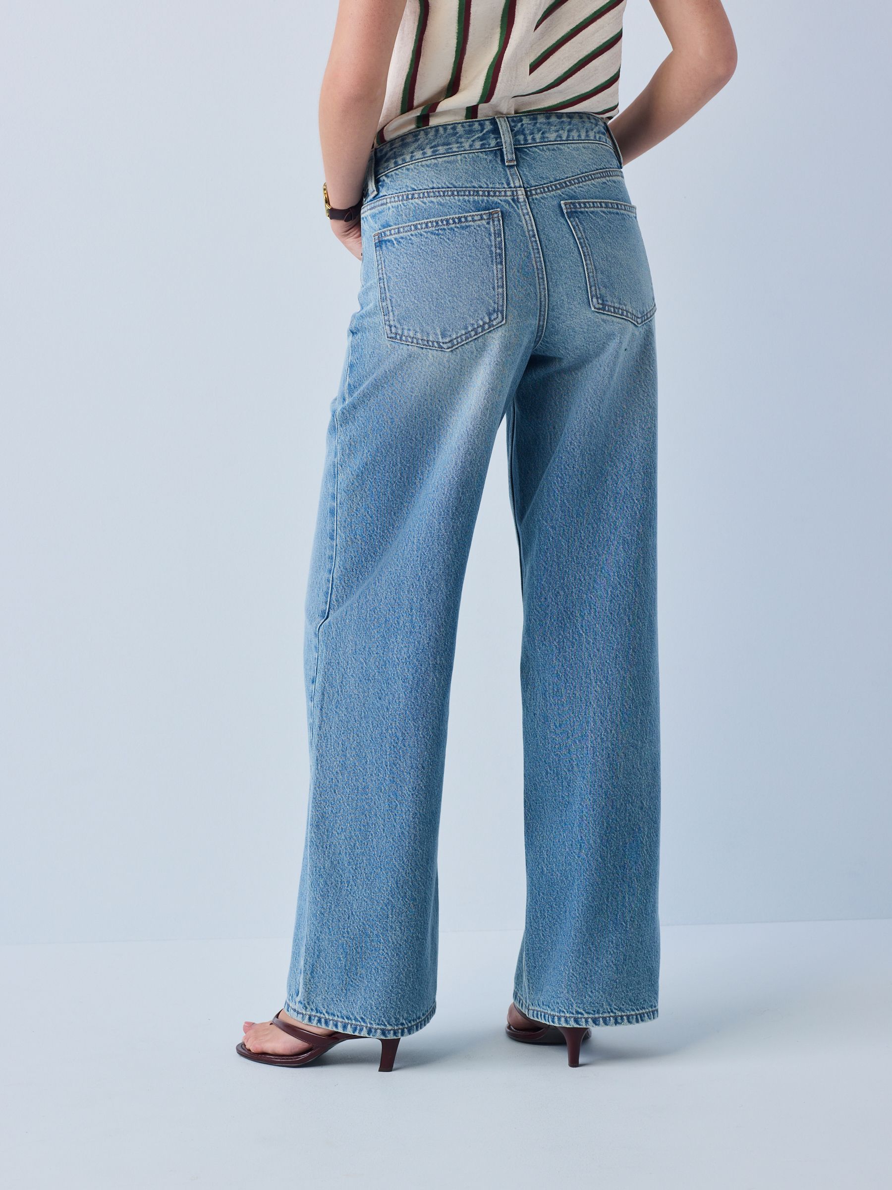 Buy Mid Blue Wide Leg Denim Jeans from Next South Africa