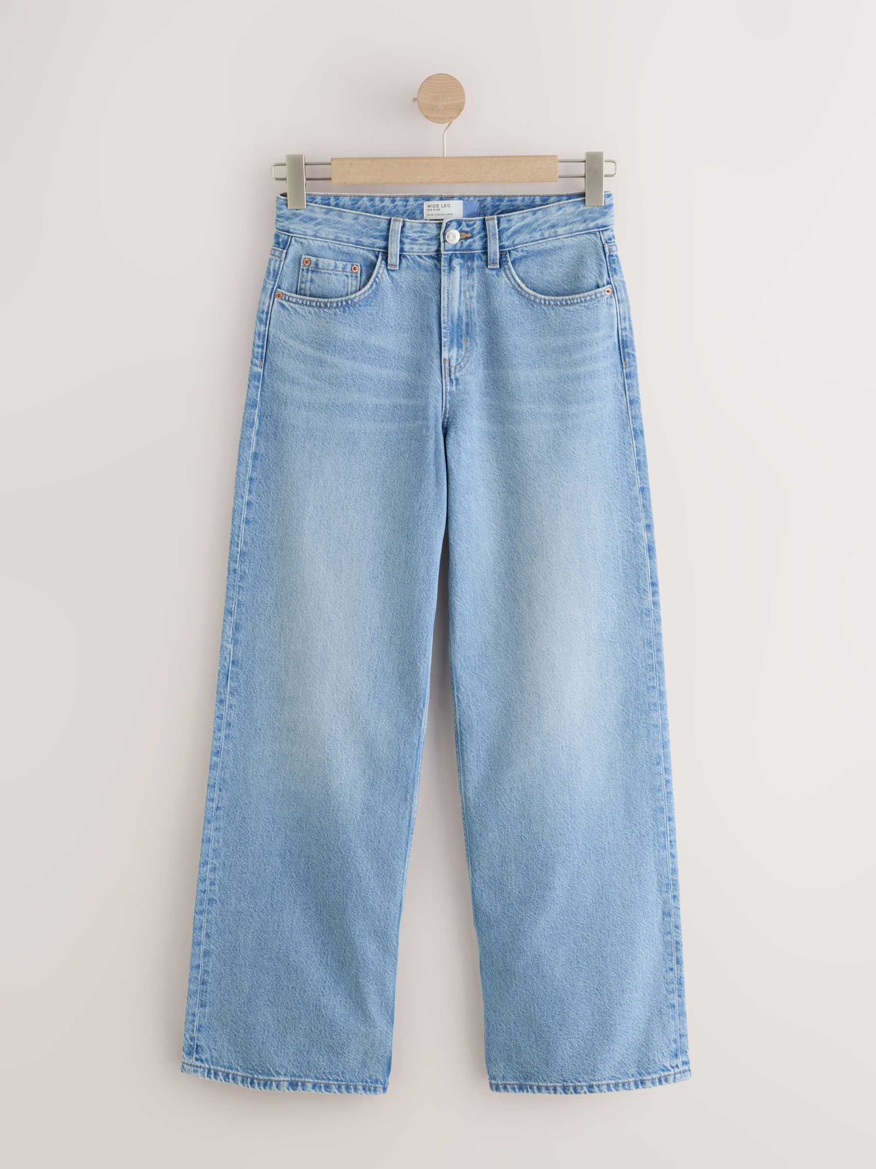 Buy Mid Blue Wide Leg Denim Jeans from Next South Africa