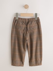Tan Brown Check Barrel Leg Cosy Smart Trousers (3mths-7yrs) - Image 6 of 8