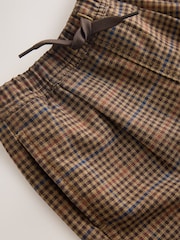 Tan Brown Check Barrel Leg Cosy Smart Trousers (3mths-7yrs) - Image 8 of 8