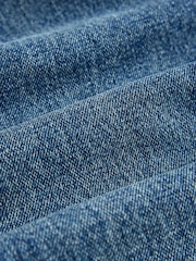 Mid Blue Denim Straight Fit Belted Jeans - Image 11 of 11