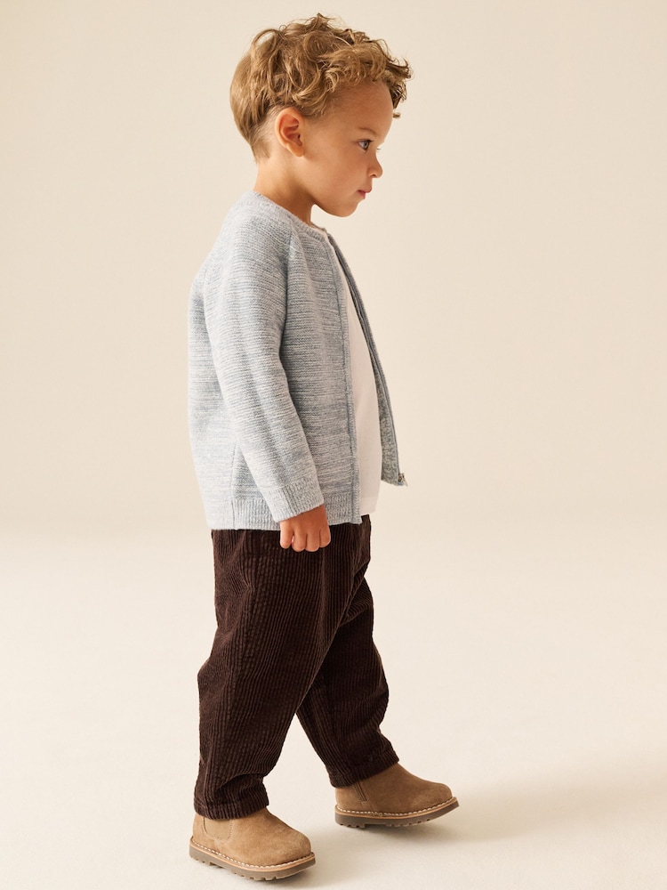 Brown Barrel Leg Textured Corduroy Pull On Trousers (3mths-7yrs) - Image 4 of 4 Brown Barrel Leg Textured Corduroy Pull On Trousers (3mths-7yrs) - Image 4 of 4