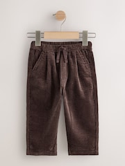Brown Barrel Leg Textured Corduroy Pull On Trousers (3mths-7yrs) - Image 5 of 8