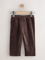 Brown Barrel Leg Textured Corduroy Pull On Trousers (3mths-7yrs) - Image 6 of 8