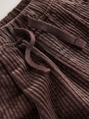 Brown Barrel Leg Textured Corduroy Pull On Trousers (3mths-7yrs) - Image 8 of 8