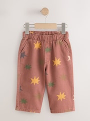 Multi Red Pull On Wide Trousers (3mths-7yrs) - Image 1 of 4