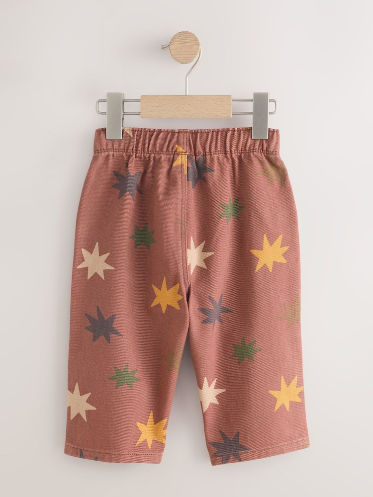 Multi Red Pull On Wide Trousers (3mths-7yrs) - Image 2 of 4