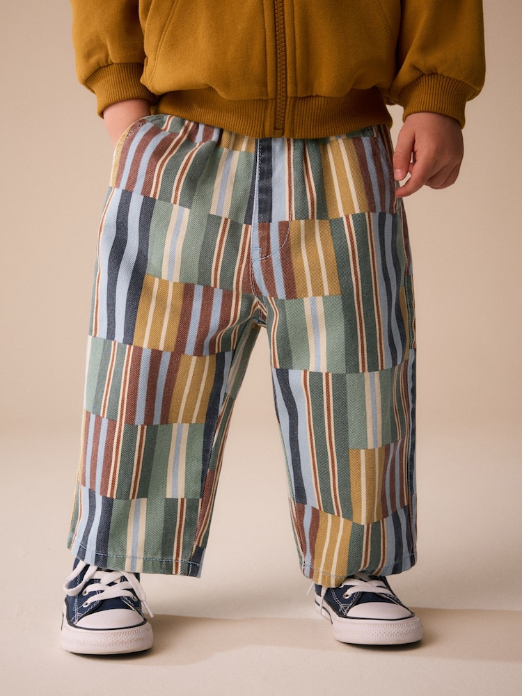 Multi Hotchpotch Stripe Pull On Wide Trousers (3mths-7yrs) - Image 1 of 8 Multi Hotchpotch Stripe Pull On Wide Trousers (3mths-7yrs) - Image 1 of 8