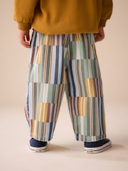Multi Hotchpotch Stripe Pull On Wide Trousers (3mths-7yrs) - Image 3 of 8