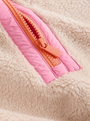 Little Bird by Jools Oliver Cream & Rainbow Floral Borg Zip Through Fleece - Image 11 of 13