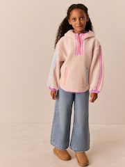 Little Bird by Jools Oliver Cream & Rainbow Floral Borg Zip Through Fleece - Image 2 of 13