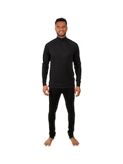 Trespass Adults Unite360 Black Base Layer Set - Image 1 of 4