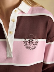 Joules Hattie Pink Long Sleeve Rugby Dress - Image 4 of 8