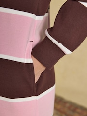 Joules Hattie Pink Long Sleeve Rugby Dress - Image 6 of 8