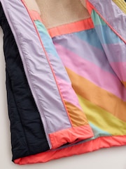 Little Bird by Jools Oliver Navy Borg Lined Shower Resistant Padded Coat with Keyring - Image 10 of 13