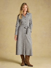 Joules Theodora Navy Jersey Shirt Dress - Image 1 of 6