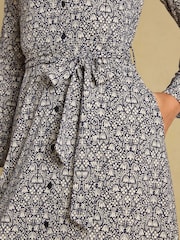 Joules Theodora Navy Jersey Shirt Dress - Image 4 of 6