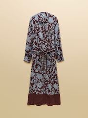 Joules Piper Chocolate Brown Floral Western Shirt Dress - Image 9 of 9