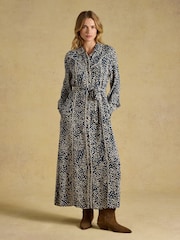 Joules Piper Navy Spot Western Shirt Dress - Image 1 of 7