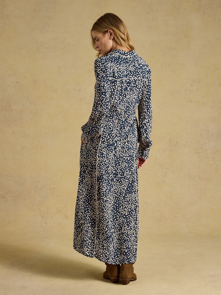 Joules Piper Navy Spot Western Shirt Dress - Image 2 of 7 Joules Piper Navy Spot Western Shirt Dress - Image 2 of 7