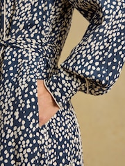 Joules Piper Navy Spot Western Shirt Dress - Image 3 of 7