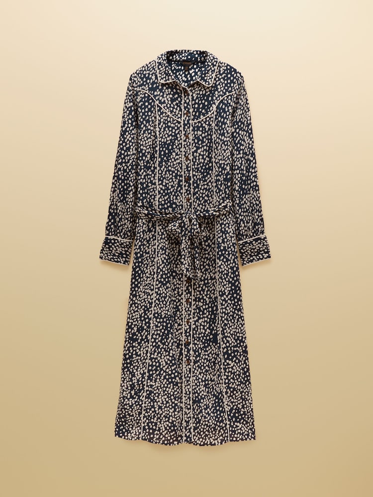 Joules Piper Navy Spot Western Shirt Dress - Image 7 of 7 Joules Piper Navy Spot Western Shirt Dress - Image 7 of 7